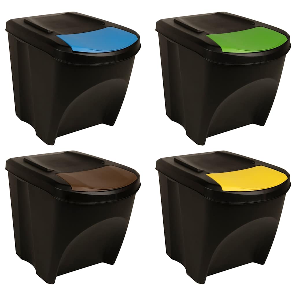 VidaXL Poubelles empilables pcs Anthracite 100 L au meilleur