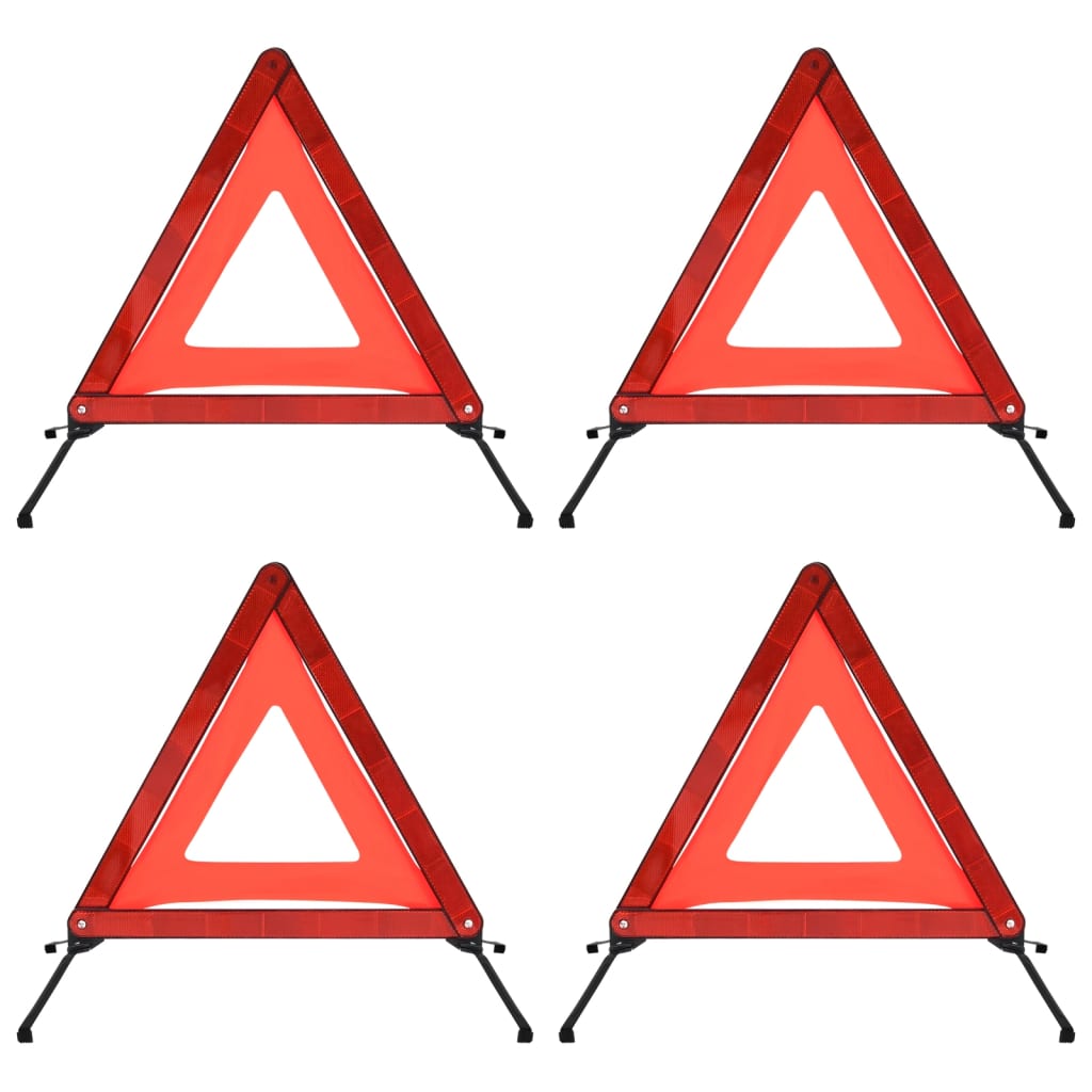 vidaXL Triangles de signalisation routière 4pcs Rouge 56,5x36,5x44,5cm au  meilleur prix