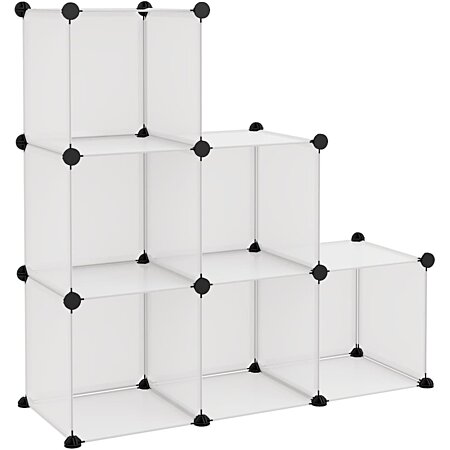 vidaXL Cubes de rangement 9 pcs Transparent PP