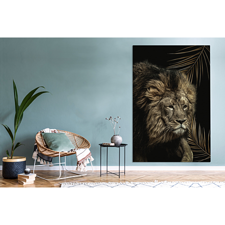 MuchoWow - Tableau sur toile Profil - Lion - Animaux Decoration