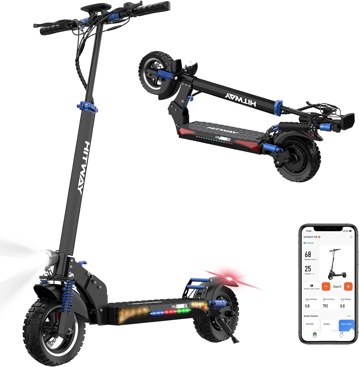Trottinette Électrique Adulte 250W - Pneus Pleins 8.5 Pouces, Autonomie 25-30km, Pliante Et Connectée