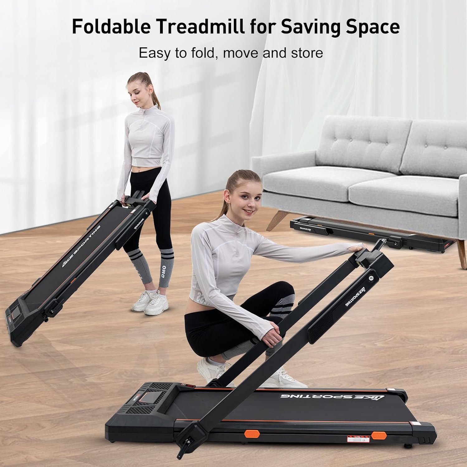 Tapis De Course/Marche Electrique - Vitesse 1-12 Km/h - Ecran LED - Bluetooth - Pliable - Neuf