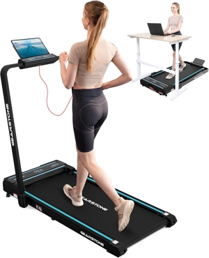 Tapis De Course Pliable électrique 1-15 Km/h - Avec Bluetooth, Appli, écran LED, Pour Maison Et Bureau