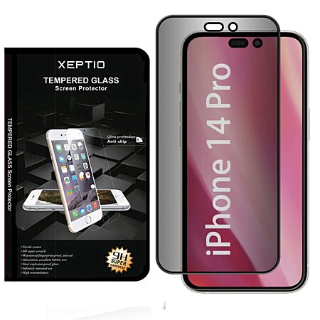 Verre Trempé Anti-espion iPhone 15 Pro Max, 4smarts Second Glass