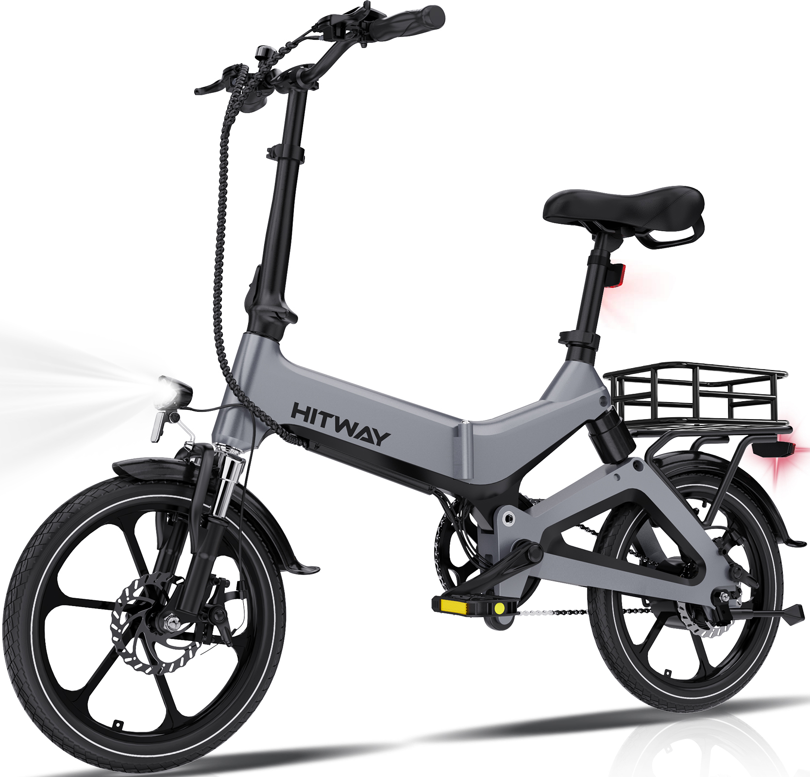 Vélo Électrique 16 Pliable HITWAY, Moteur 250W, Batterie amovible