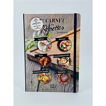 Mon carnet de recettes: cahier de recettes avec 100 pages à compléter pour  conserver tous vos secrets au même endroit | Livre de Cuisine