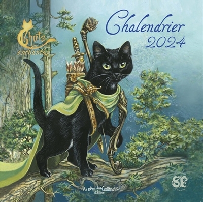 Calendrier chat mensuel 2024, chats noirs, boutique objets chat | Tribu de  chats
