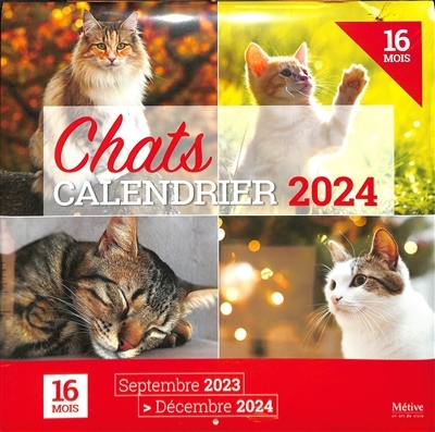 LE CHAT - AGENDA LE CHAT 2024 - AGENDA / CALENDRIER / ALMANACH -  LOISIRS/SPORTS - Librairie Quai des mots