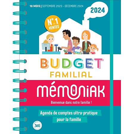 Agenda Budget Familial 2024: Carnet de budget sur 12 mois non daté |  Organiser et suivre votre budget familial annuel en toute facilité | Livre  de