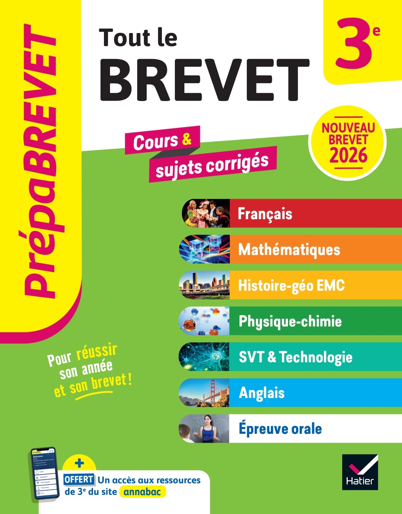 Prépabrevet Tout le nouveau brevet 2026 3e toutes les matières