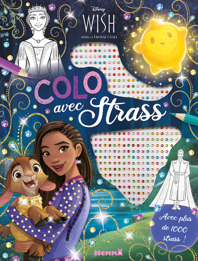 Disney Wish - Colo avec strass - Avec plus de 1000 strass ! (Broché