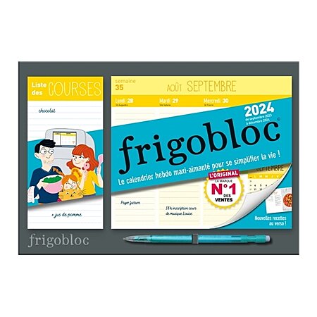 Frigobloc Hebdomadaire 2024 Chats (de sept. 2023 à déc. 2024) - Playbac