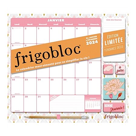 Frigobloc : mensuel - déco art déco (édition 2024)