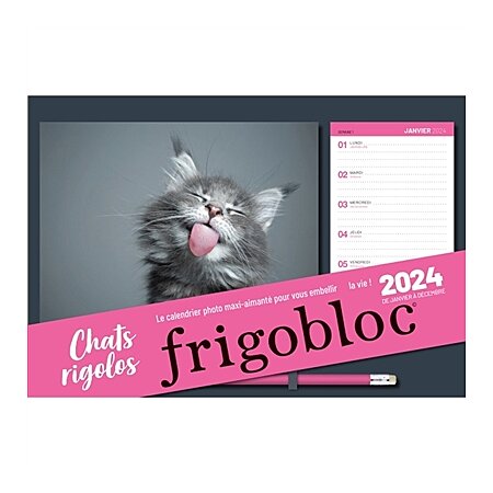 Organiseur familial Frigobloc Chats 2024 - Boutique-la-spa.fr