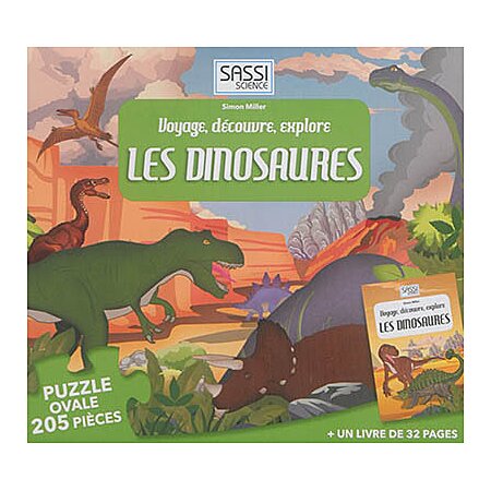 Voyage, découvre, explore - Les dinosaures: 6 ans puzzle ovale 205