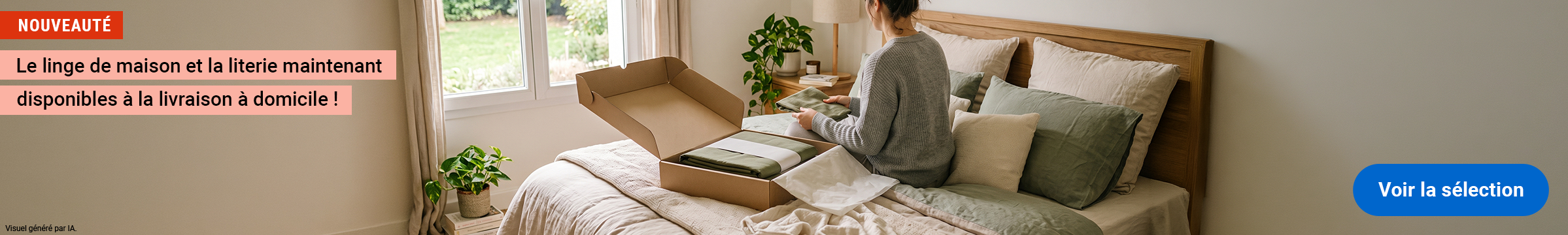 Livraison à domicile pour le linge de maison et la literie