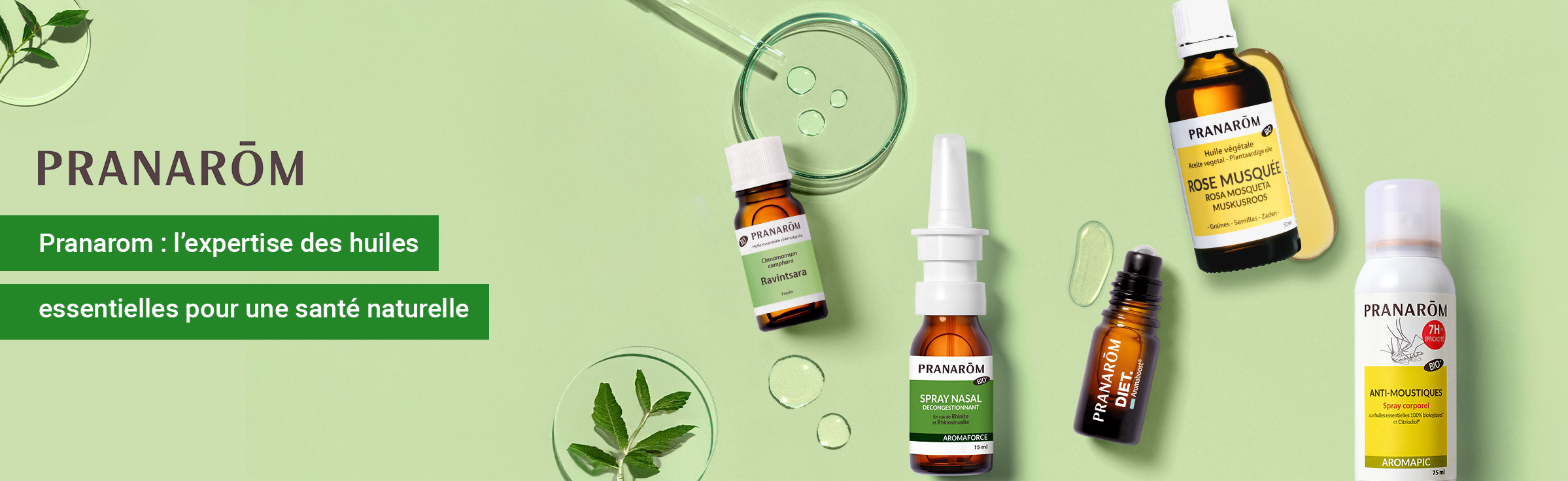 Bannière page marque Pranarom | Parapharmacie | E. LECLERC