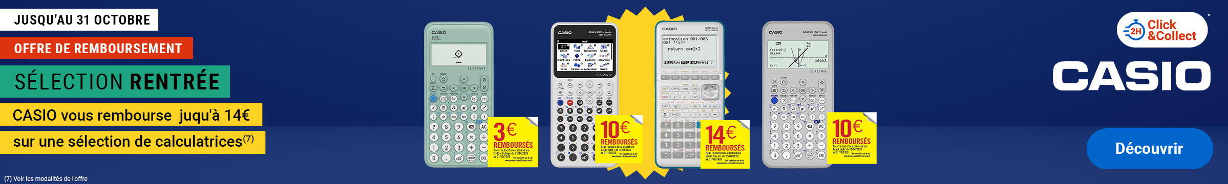 Des remises immédiates sur une sélection de calculatrices CASIO