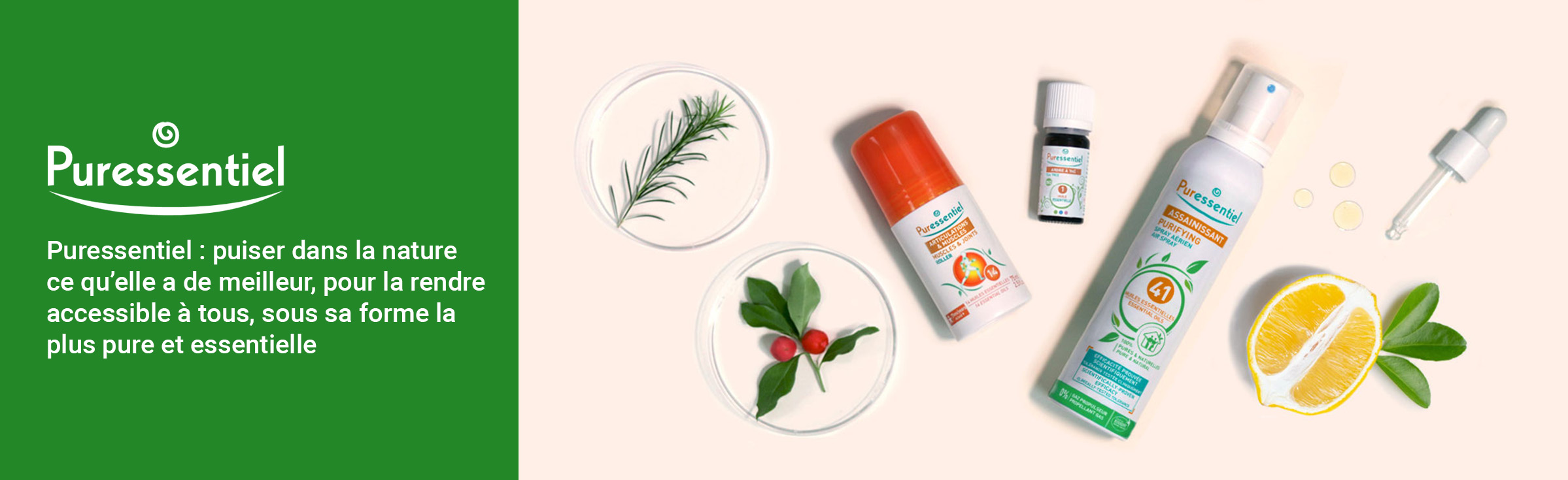 Bannière page marque Puressentiel | Parapharmacie | E. LECLERC