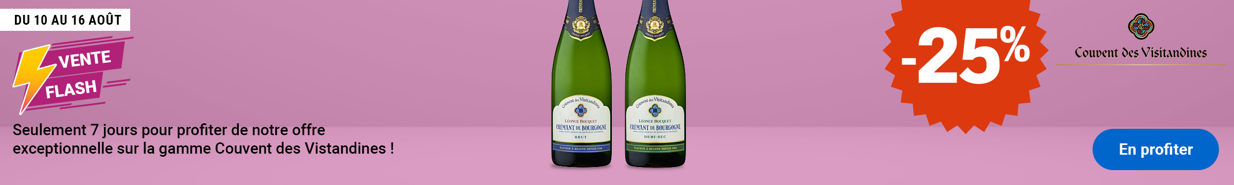 Vente Flash Crémant Couvent des Vistandines | maCave | E.Leclerc