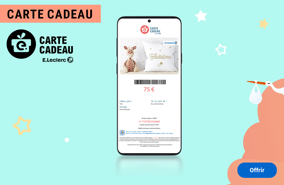 Carte Cadeau Photo E.leclerc