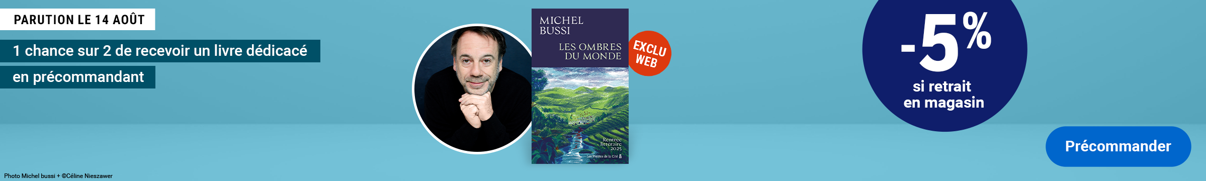 Les ombres du monde Michel Bussi livres Dédicacés 1 chance sur 2