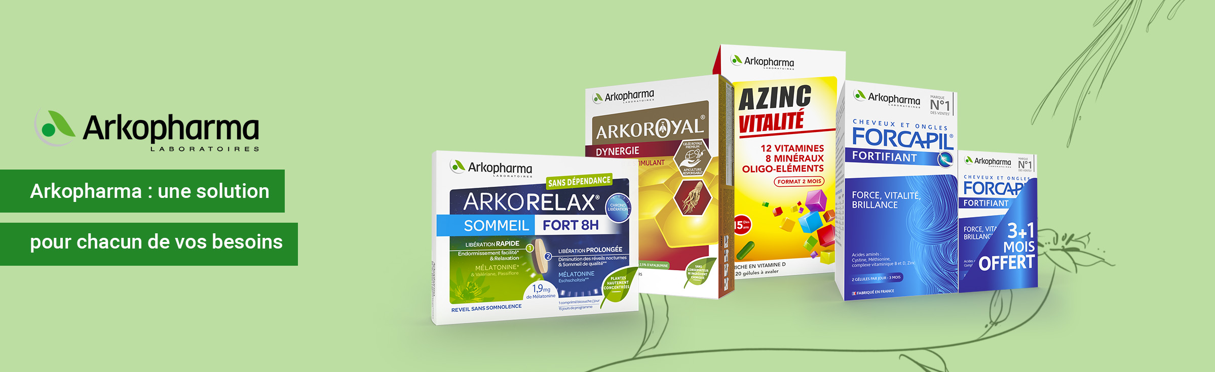 Bannière page marque Arkopharma | Parapharmacie | E. LECLERC