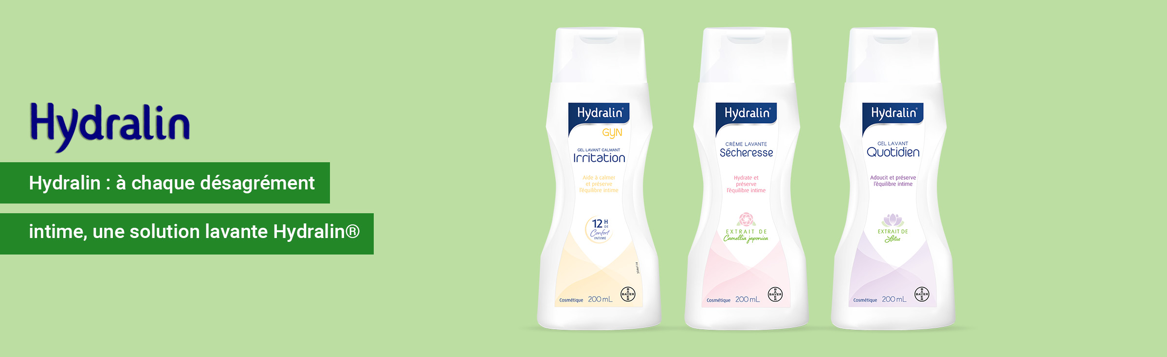 Bannière page marque Hydralin | Parapharmacie | E. LECLERC