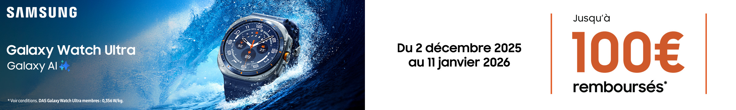 Offre de Noël Galaxy Watch Ultra