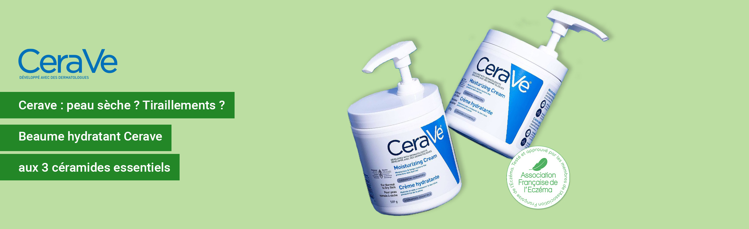 Bannière page marque Cerave | Parapharmacie | E. LECLERC