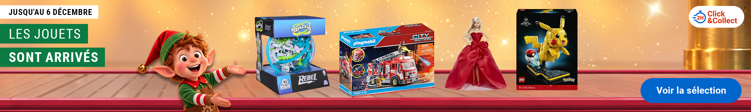 Les jouets de noël sont arrivées