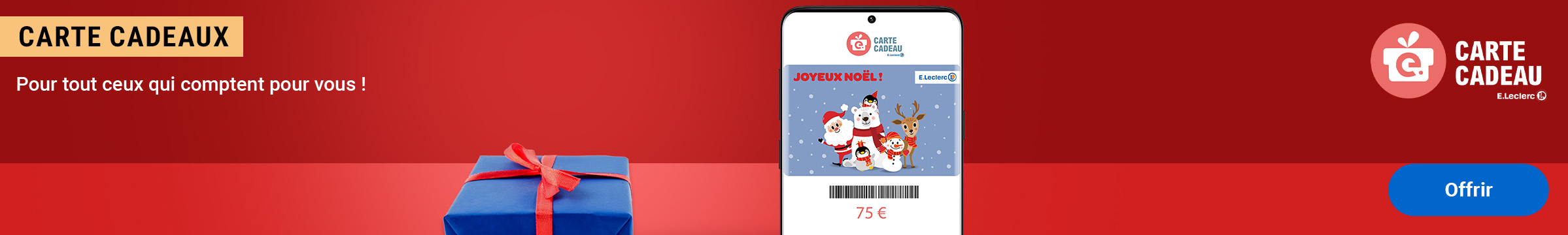 Carte cadeaux E.Leclerc étrennes