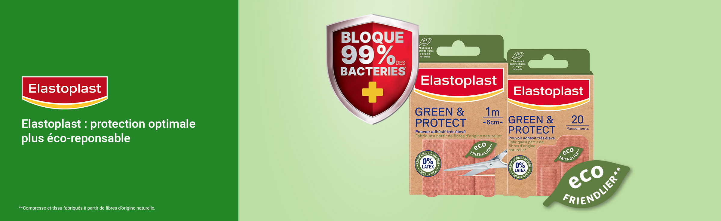 Bannière page marque Elastoplast | Parapharmacie | E. LECLERC