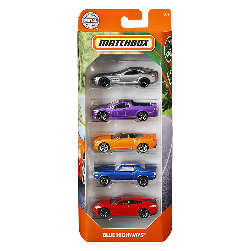 Matchbox - Pack de 5 Véhicules (modèle aléatoire) - Petites Voitures