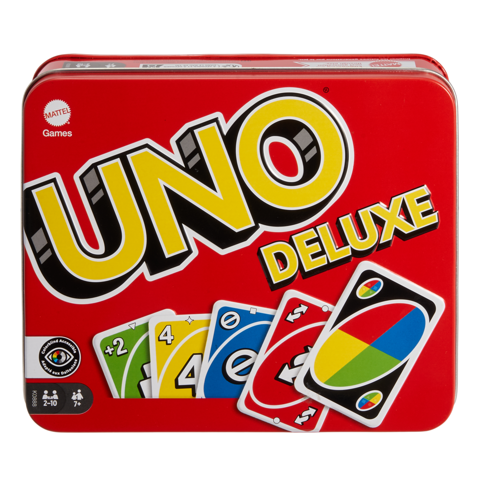 Mattel Games - Uno Deluxe - Jeu de Cartes Famille - 7 ans et +
