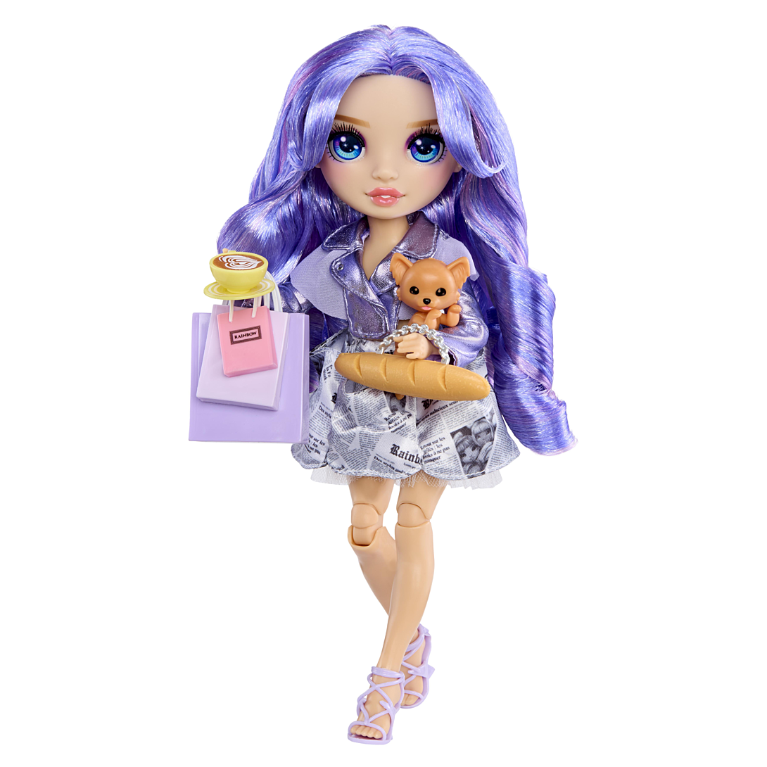 Rainbow High Pretty in Paris Poupée Mannequin 27 cm Accessoires et Animaux inclus - vue 4