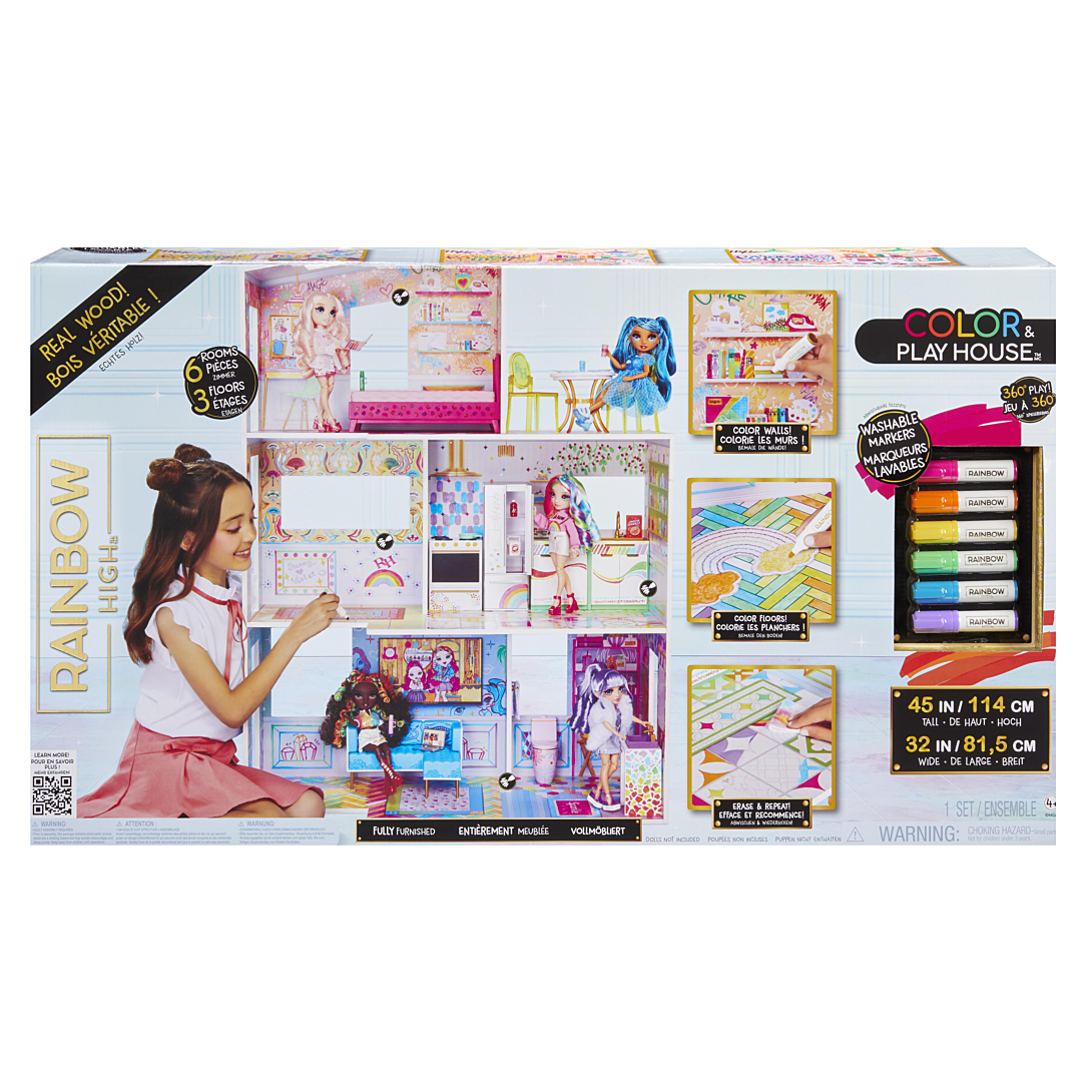 MGA Entertainment Rainbow High Maison à colorier et à créer