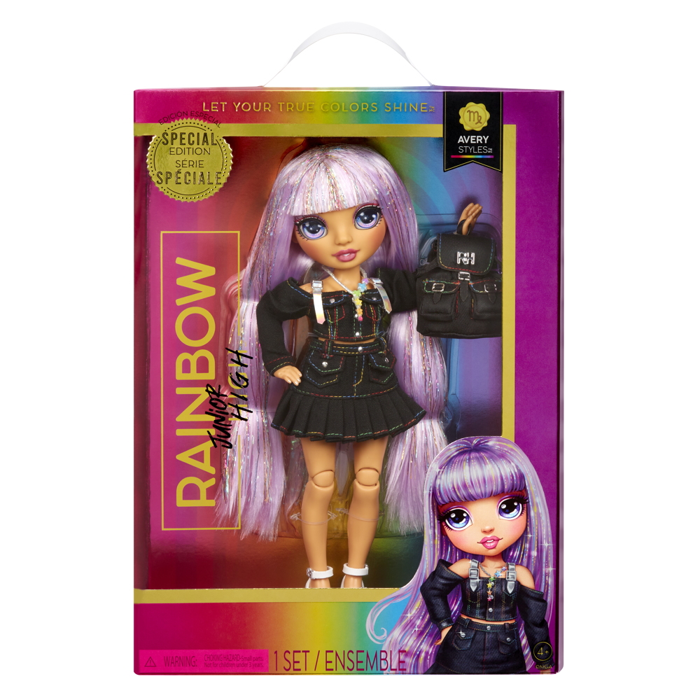 Rainbow High Junior High Special Edition Doll- Avery Styles (Rainbow)