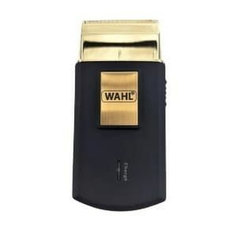 Wahl Travel Shaver Gold Edition Rasoir électrique sans fil et rechargeable pour hommes idéal pour les voyages pour couper les cheveux et la barbe compact et portable