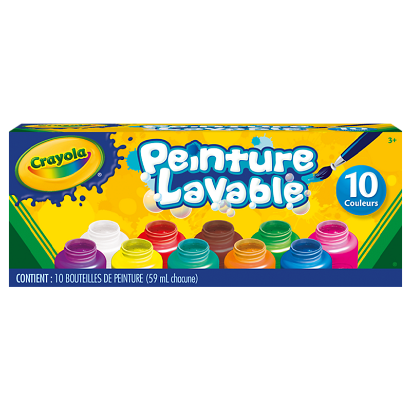 10 Pots De Peinture Lavable