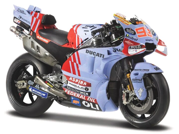 Maisto - Moto GP Racing - Yamaha Factory #20Quartararo e Ducati Pramac # 5Zarco - Riproduzione del veicolo in Scala 1/18 - a partire dai 14 Anni - M36373