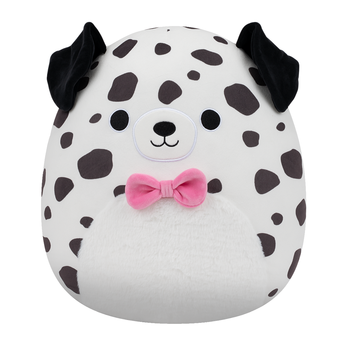 SQCR Large Plush 16'' Squishmallows Dustin Dalmatian WFuzzy Belly and Bowtie Polybag - vue 2