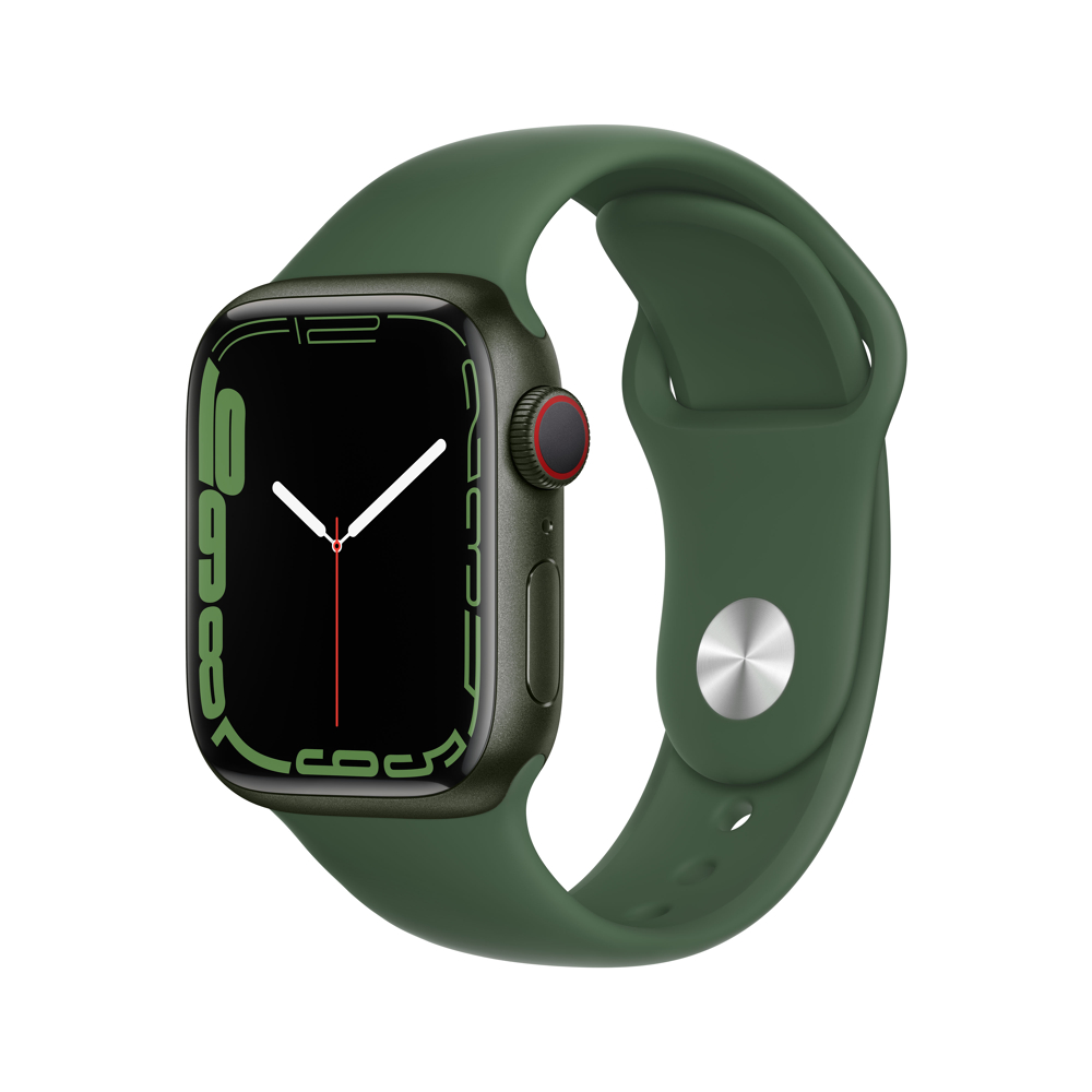 Montre Connectée Apple Watch Series 7 GPS + Cellular, 41mm Boîtier Aluminium Vert avec Bracelet Spor