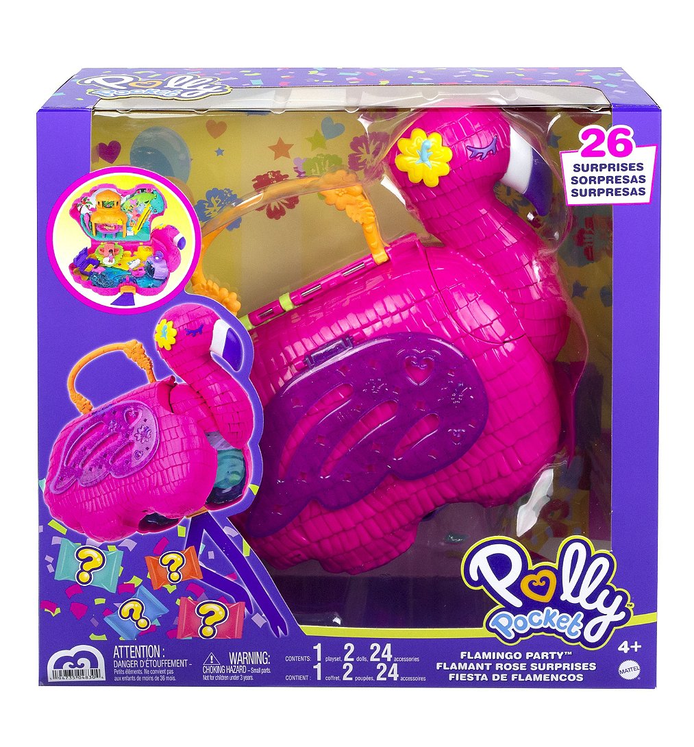 Polly Pocket - Flamant rose surprises - Mini-poupée - Dès 4 ans
