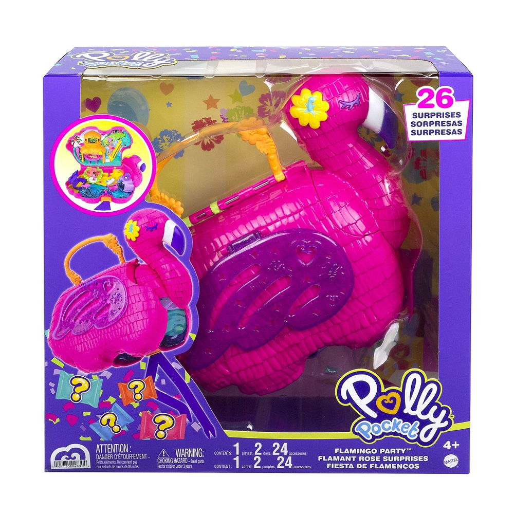 Polly Pocket - Flamant rose surprises - Mini-poupée - Dès 4 ans