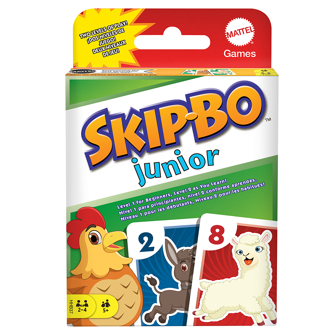 Jeu De Cartes Mattel Skip Bo Junior – 2-4 Joueurs, 2 Niveaux, Dès 5 Ans - vue 4