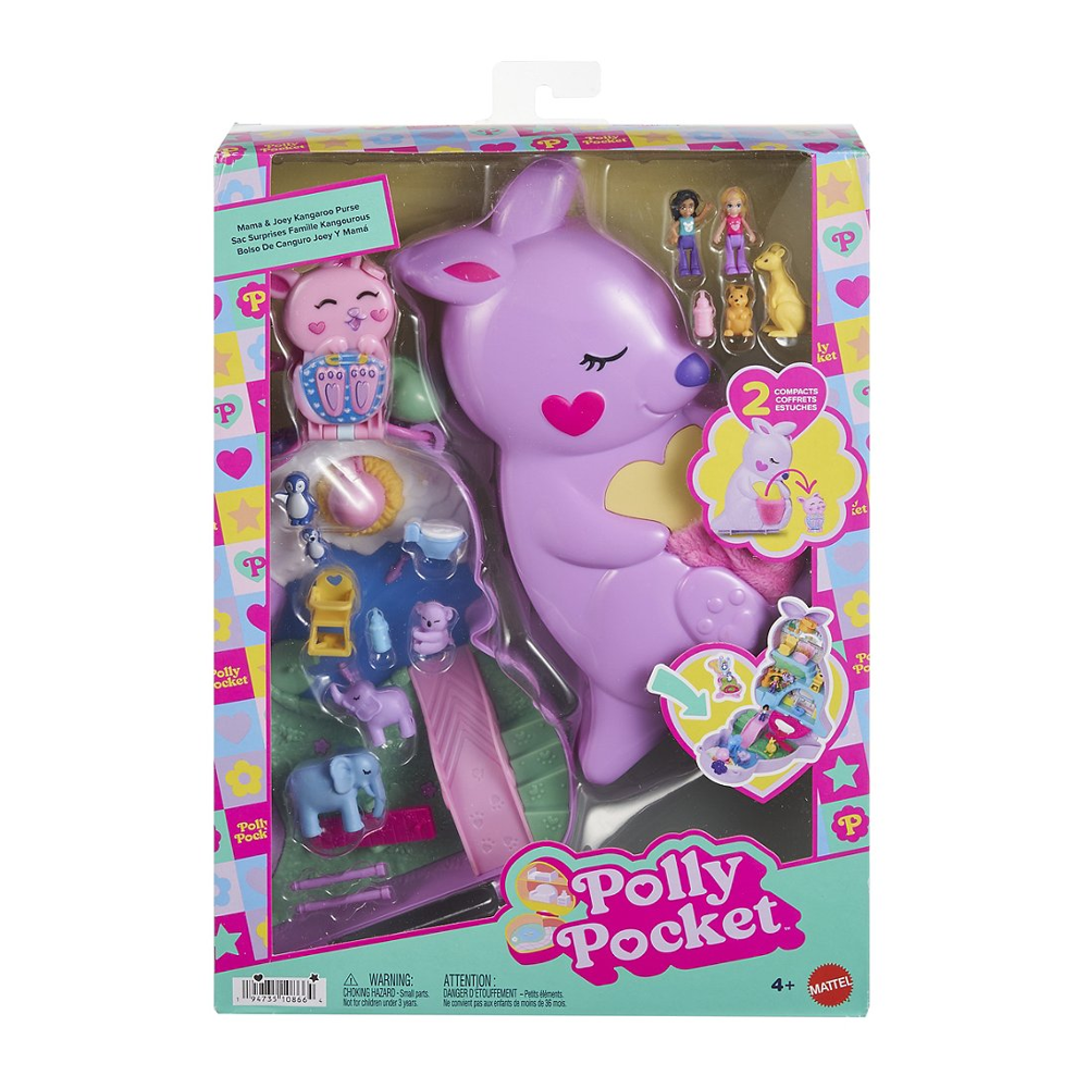 Polly Pocket - Sac Surprises Kangourou - Coffret Mini Figurine - 4 ans et +