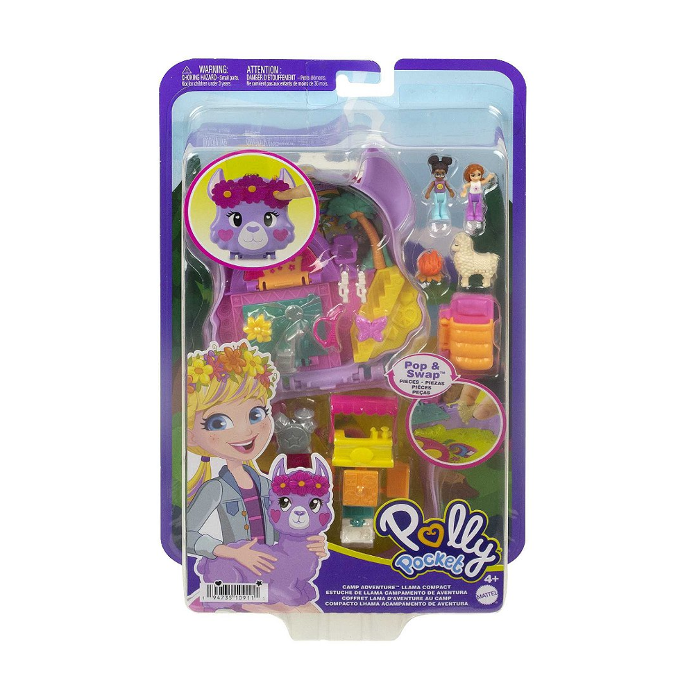 Polly Pocket - Coffret Aventures du Lama - Coffret Mini Figurines - 4 ans et +