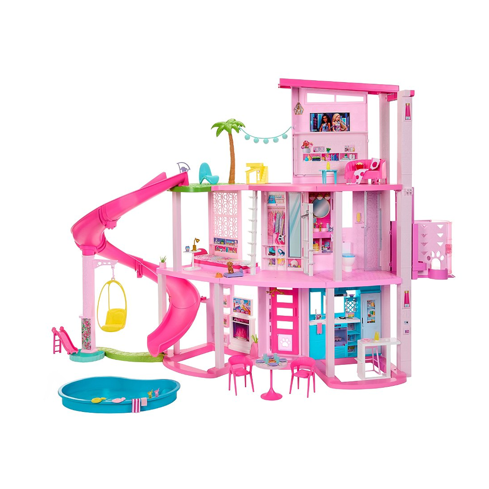 Barbie - Coffret Barbie Maison de Rêve - Poupée Mannequin - 3 ans et +
