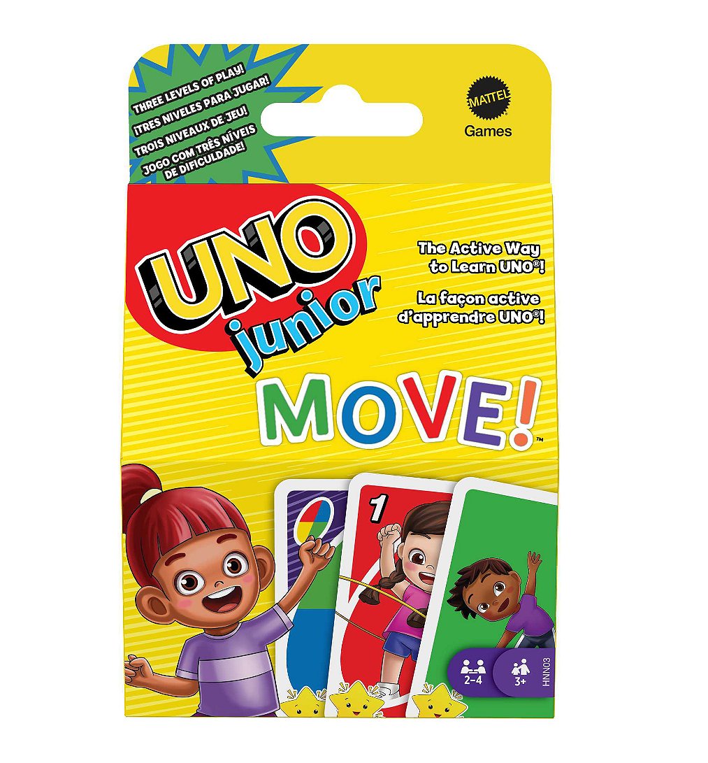 Mattel Games - UNO Junior Move - Jeu de Cartes Famille - 3 ans et +